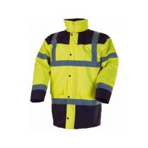 Parka haute visibilite 4 en 1 piana orange bleu parka et gilet - taille 3xl