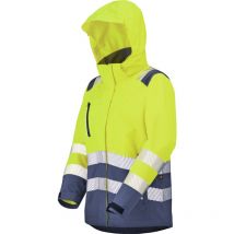 Parka hv femme irma jaune fluo/bleu marine l