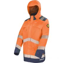 Parka Ione Orange Fluo/navy L