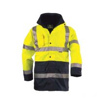 Parka polyester 4 en 1 hi-viz hi-way jaune/gris txl Euro Protection 70592
