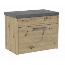 PARMI - Mueble de entrada zapatero estilo escandinavo - 60x35x49 - Banco con almacenaje