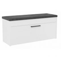 PARMI - Scarpiera da ingresso in stile scandinavo - 100x35x49 - Panca con contenitore