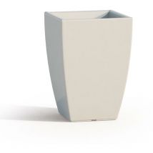 Harz-Blumentopf eckig mod. Parodia 33x33 cm h 50 Weiss