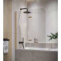 Badplaats - Mur de bain Austin 100 x 140 cm l'or - verre transparent