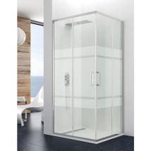 Allstone - Paroi - Cabine angulaire titan 2+2 90x90 cm Sérigraphié