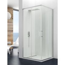 Allstone - Paroi - Cabine angulaire titan 2+2 100x70 cm Transparent
