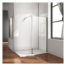 Aica Sanitaire - aica Paroi de douche 50x200cm avec retour pivotant fixe douche à l'italienne