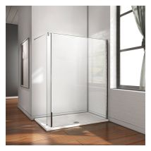 Aica Sanitaire - aica Paroi de douche 150x200cm avec retour pivotant fixe douche à l'italienne