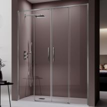 Kassandra - Paroi de douche 2 verres fixes + 2 portes coulissantes delta 172-174.6 cm