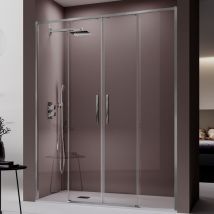 Kassandra - Paroi de douche 2 verres fixes + 2 portes coulissantes delta 154-156.6 cm