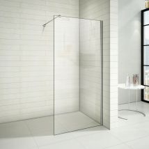 Aica Sanitaire - Paroi de douche 70x200cm paroi de douche à l'italienne aica verre anticalcaire avec barre de fixation grande pince
