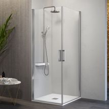 Kassandra - Paroi de douche accès en angle 2 portes pivotantes nardi 70 x 70 cm