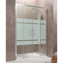 Paroi de douche AKTUAL 2 fixes + 2 coulissants - Mesure: 176-182 cm, , Décoré: Frost
