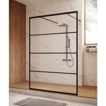 Badplaats - Paroi de Douche Andorra - 130 x 200 cm Noir - 8 mm