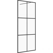 Helloshop26 - Paroi de douche avec verre cloison de baignoire accessoire de salle de bain cloison de douche maison intérieur esg 115x195 cm