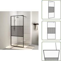 Vidaxl - Paroi de douche avec verre esg transparent 100x195 cm Noir - Pare Brise De Douche - Cabine De Douche - Douche Italienne - Paroi De Douche