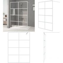 Paroi de douche Blanc 140x195 cm Verre ESG transparent - Pare Brise De Douche - Mur De Douche - Cabine De Douche - Douche Vitrée - Pare-brise De