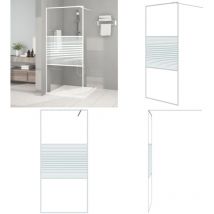 Vidaxl - Paroi de douche Blanc 90x195 cm Verre esg transparent - Pare-douche - Mur De Douche - Cabine De Douche - Douche Vitrée - Pare-brise De
