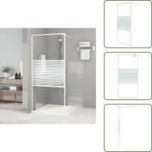 Vidaxl - Paroi de douche Blanc 90x195 cm Verre esg transparent - Pare-douche - Mur De Douche - Cabine De Douche - Douche Vitrée - Pare-brise De Douche