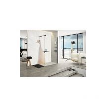 Hüppe - Paroi de douche en verre Select+ avec kit de profilés muraux, l x h x p : 1585-1600 x 2000 x 8 mm etc Black Edition