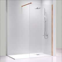 Paroi de douche fixe FRESH avec profil ROSE DORÉ 120 cm