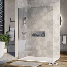 Bernstein - Paroi de douche italienne verre, Cabine de douche italienne barre de fixation - 140x200cm - EX101 1400mm