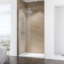 Schulte - Paroi de douche à l'italienne, verre 6 mm transparent anticalcaire, paroi fixe Walk In Free 60 x 200 cm