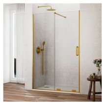 GME - Paroi de douche kenna gold fixe + coulissant Mesure: 160-165 cm