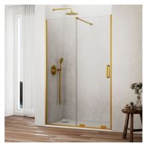 GME - Paroi de douche kenna gold fixe + coulissant Mesure: 145-150 cm