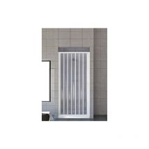 Paroi de douche Kura avec une porte cm 100 h 185 ouverture frontale avec soufflet en pvc blanc livre' monte'