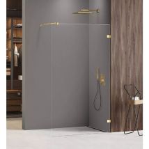 Otitec - Paroi de douche à l'italienne 150 cm doré miami gold shine