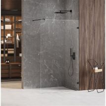 Otitec - Paroi de douche à l'italienne noire 160 cm bora bora black