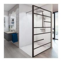 Saint Gobain - Paroi de douche ouverte Baleares Atelier 10 - 1980x900mm - verre Timeless 8mm - Saint-Gobain Verrerie Aurys