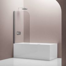 Bernstein - Paroi de douche Noire mat verre 6mm Cabine de douche intégrale Parre douche angle portes pliantes sur panneau - NT201 -Chrome, 100x140cm