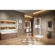 Novellini - Porte de douche pivotante verre transparent - 1 ventail - 840 à 900 mm - Lunes g 2.0