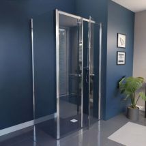 Cuisibane - Paroi de douche pmr en angle ouverture pivotante pacific 120 x 80 cm