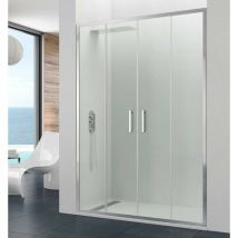 GME - Paroi de douche prestige 2 fixes + 2 coulissants, Décoré: Transparent Mesure: 176-182