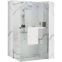 REA - paroi de douche aero n 100 avec étagère et support evo