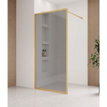 Paroi de douche Salle de bain Georgia 100 x 200 cm - Or - Douche à l'italienne Verre Sécurité Teinté 8 mm
