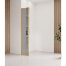 Paroi de douche Salle de bain Georgia 40 x 200 cm - Or - Douche à l'italienne Verre Sécurité Teinté 8 mm