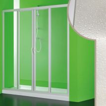 Idralite - Porte de douche coulissante ouverture centrale en acrylique h 190 cm mod. Mercurio 2 120 cm