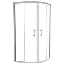 Façade EKLA - Coulissante 1/4 Cercle - Finition Chromé - 90x185cm