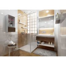 Anconetti - Parois fixe Ancocombi H200 x L90cm, verre transparent 6mm avec stabilisateur inclus