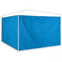 Paroi latérale tonnelle, lot de 2, panneau pour pavillon 3x2 m, imperméable, sans fenêtres, plastique, bleu - Relaxdays