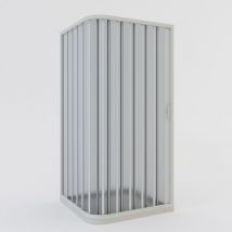Idralite - Cabine parois de douche pliante en pvc réductible réversible h 185 mod. Aster avec ouverture Latérale 90x90 cm
