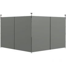 Parois latérales de rechange barnum panneaux latéraux pour tonnelle 3 x 3 ou 3 x 6 m - lot de 2 pièces - gris foncé