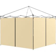 Parois latérales de rechange barnum panneaux latéraux pour tonnelle 3 x 3 ou 3 x 6 m - lot de 2 pièces - beige