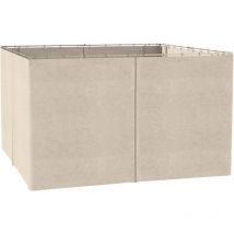 Parois latérales de rechange barnum tonnelle 3 x 4 m - 2 systèmes d'attache boucles ou crochets - bâches de rechange zippées, avec velcro d'attache