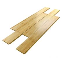 Naturasol - Parquet Massif Bambou - Verni Mat - Horizontal - Carbonisé Café - Compatible Pièces Humides - larg. 13 cm