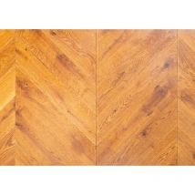 Naturasol - Parquet Massif chêne - Point de Hongrie - Doré Classique- Verni - larg. 11 cm